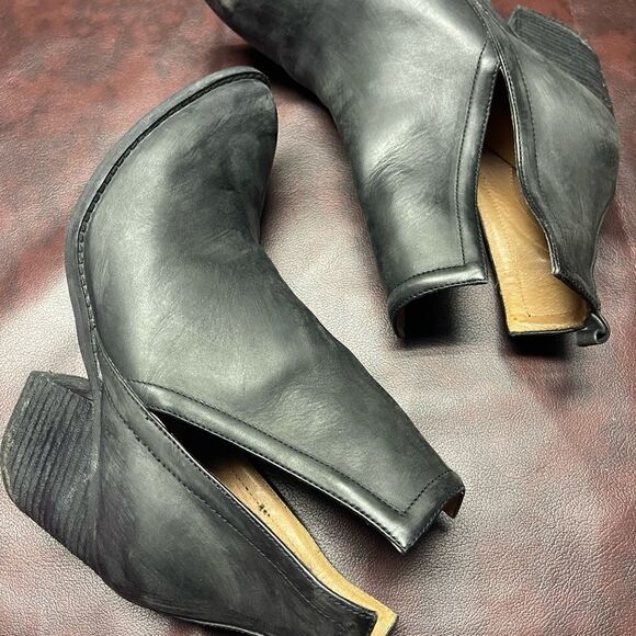 Jeffrey Campbell black washed leather‎ Orwell boots booties, size 8.5 - Picture 6 of 8